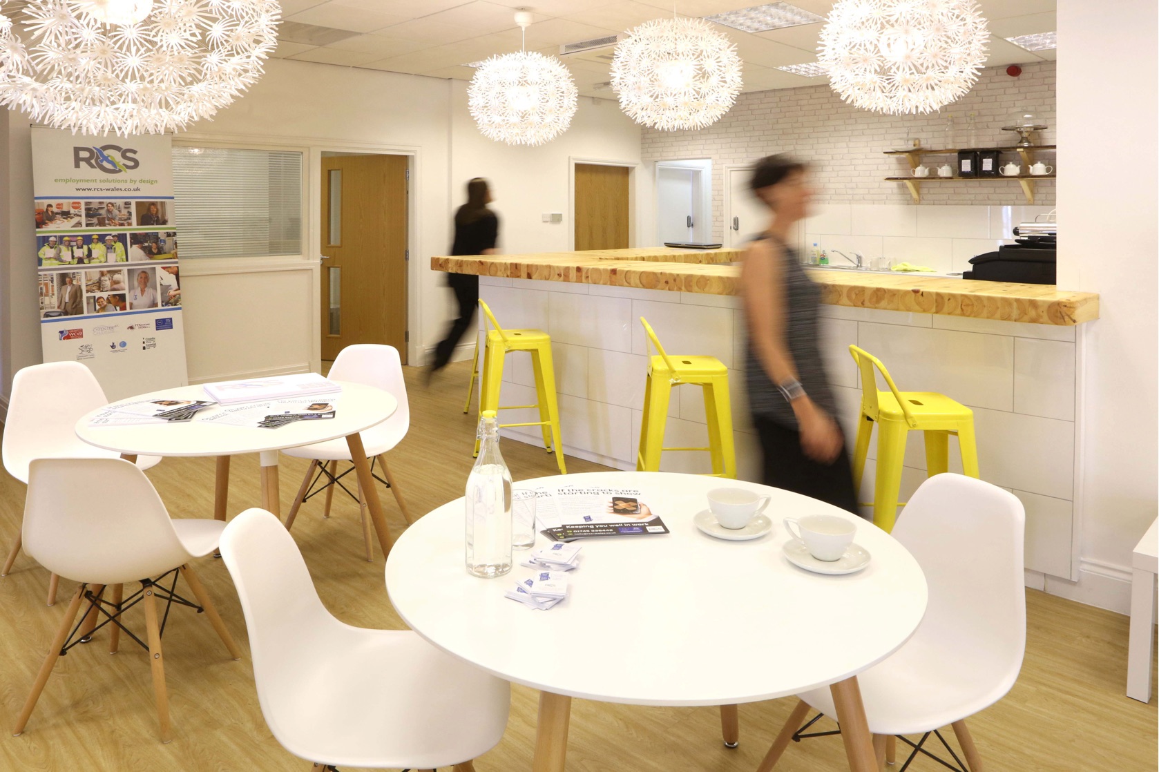 Hub main space with people